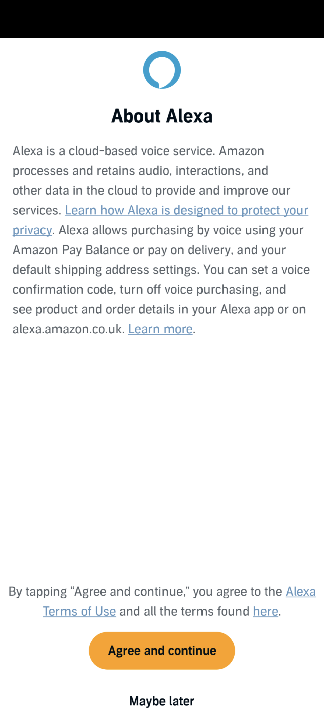 Audible app Alexa consent.