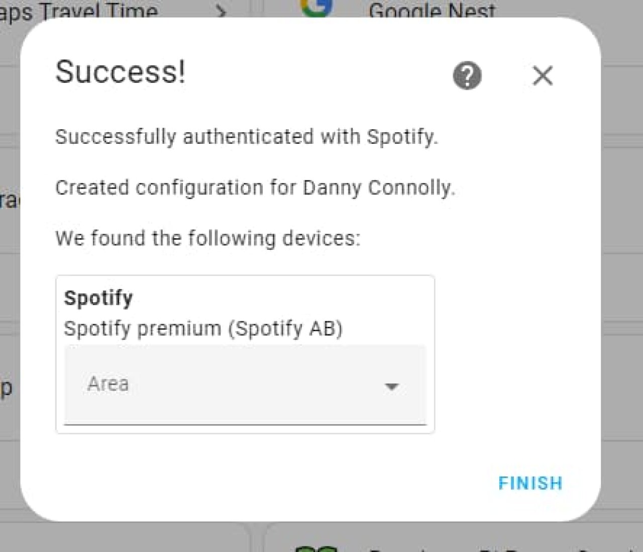 Spotify integration setup complete.